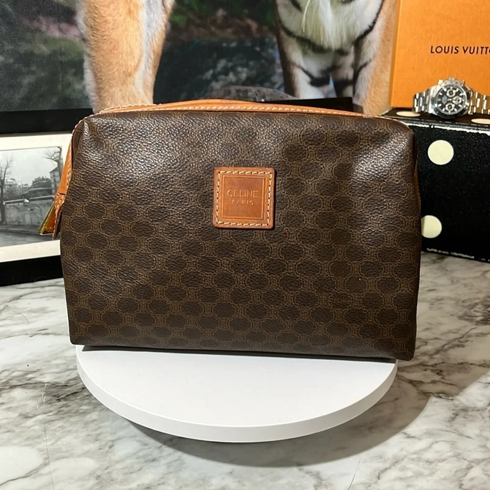 CELINE Macadam Blason Pattern Pouch/Clutch  PVC /Leather